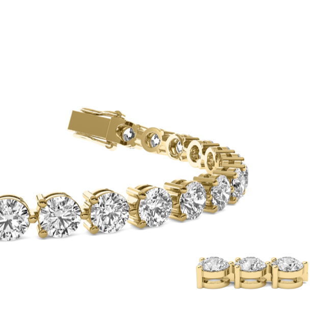 Three Prong Tennis Bracelet