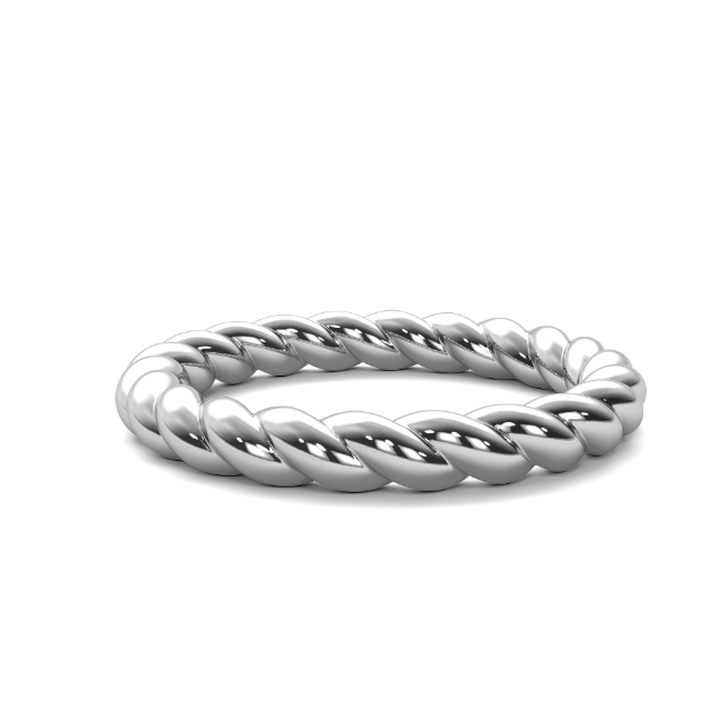 Rope Design Stackable Ring