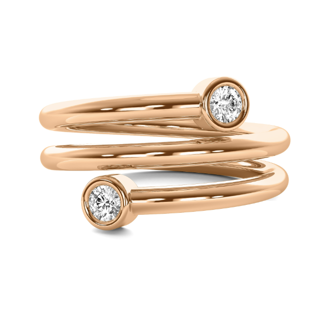 Rosy Diamond Wrap Ring