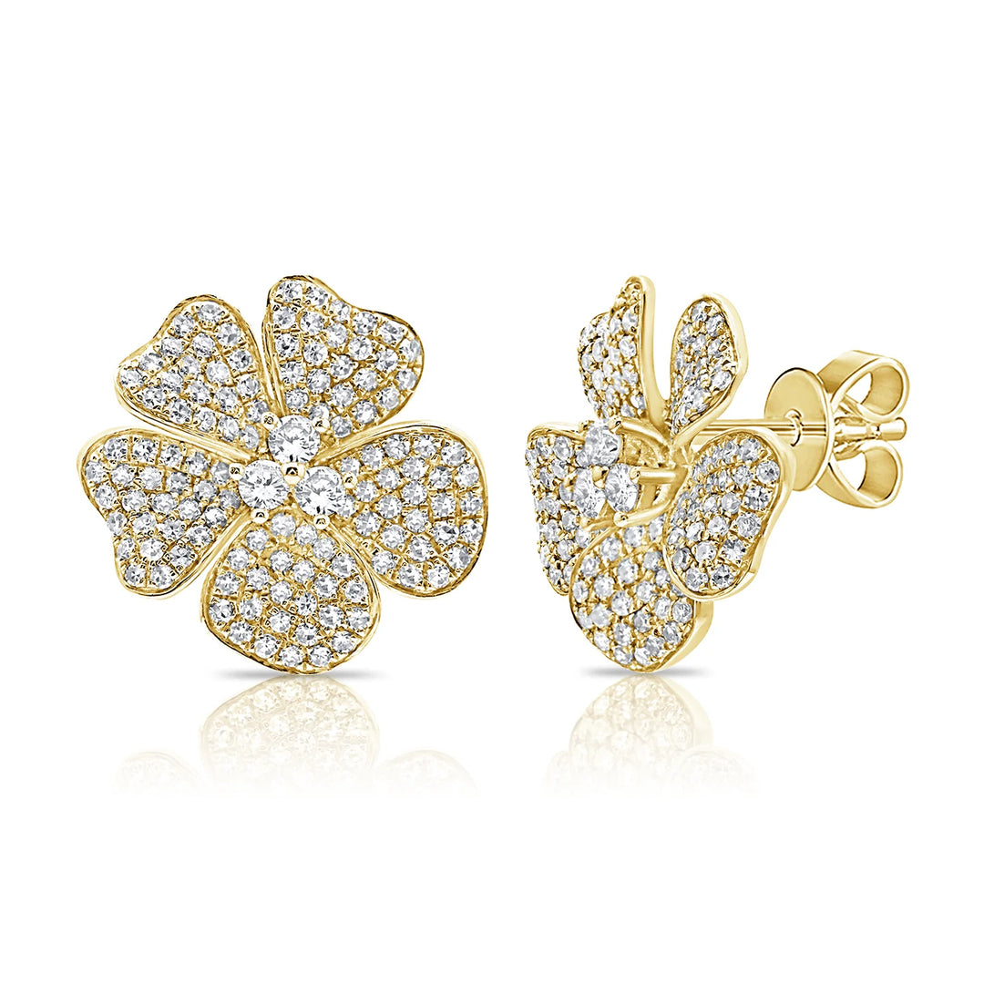 Jasmine Diamond Flower Earrings