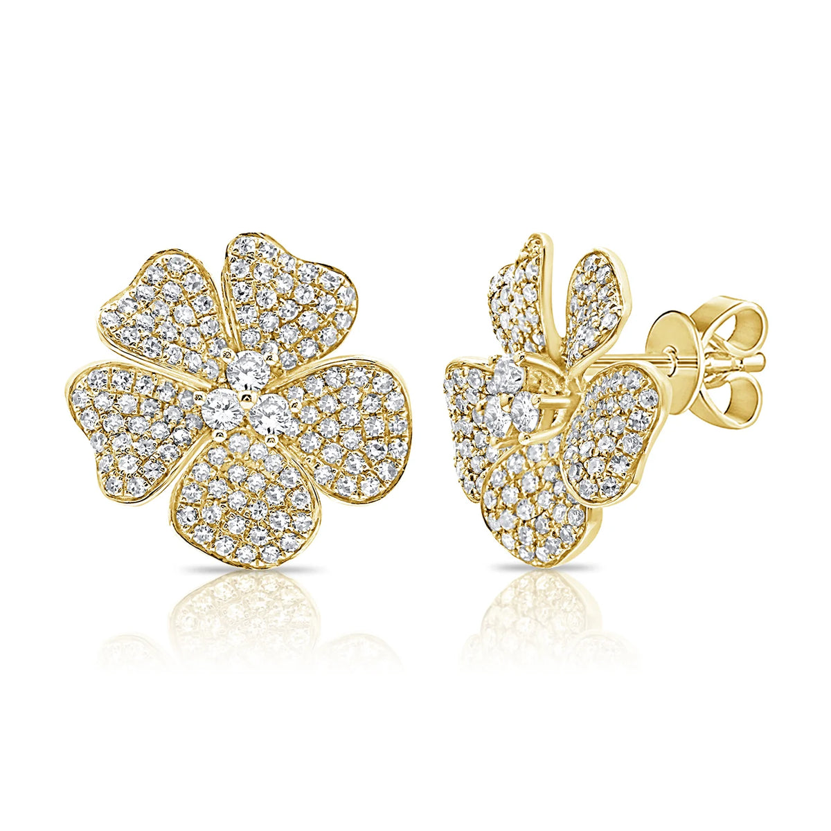 Jasmine diamond flower earrings