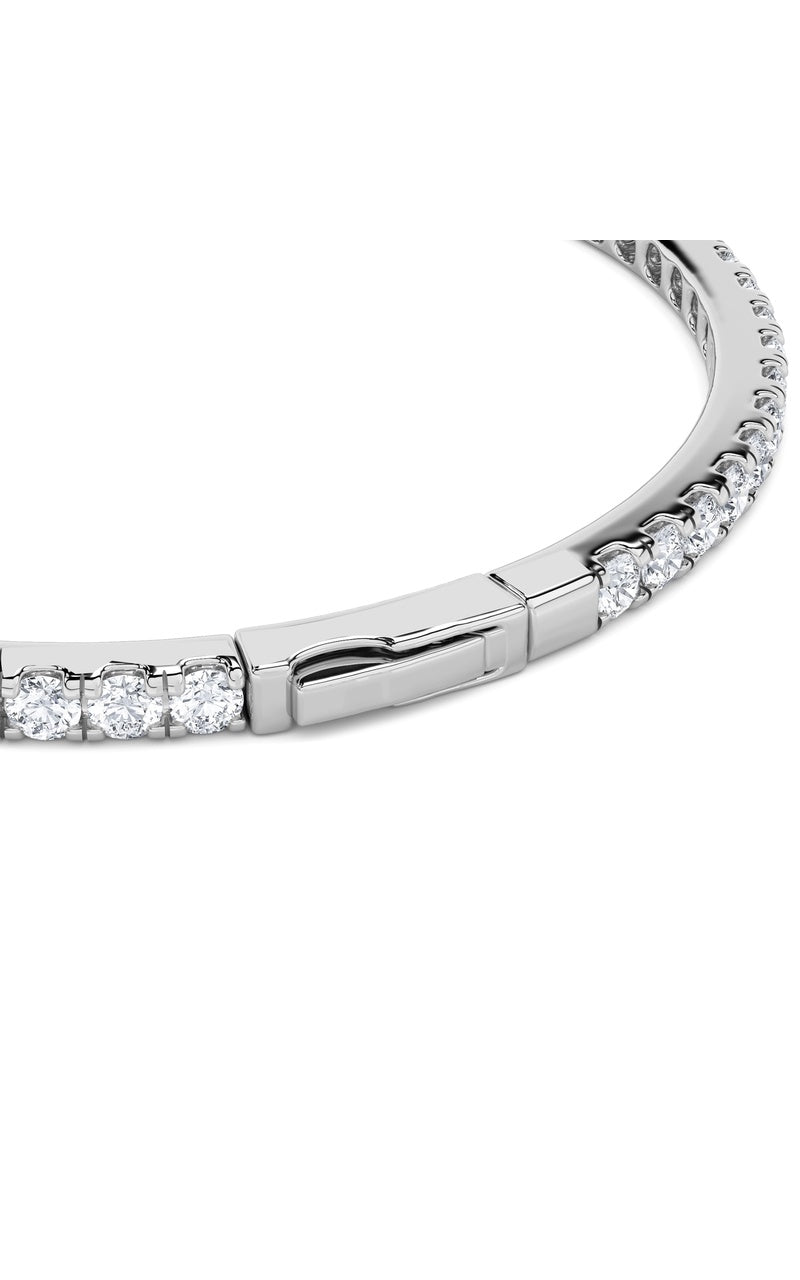 5.5CTW Round Shaped Lab Grown Diamond (GVS)  Bracelet in 14K Gold