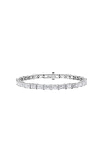 Load image into Gallery viewer, 13CTW Emerald Shaped Lab Grown Diamond (F/VS) Classic Line Bracelet in 14K Gold
