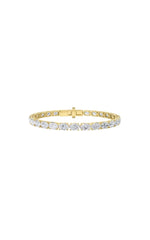 Load image into Gallery viewer, 10CTW Oval Shaped Lab Grown Diamond (G/VS) Tennis Bracelet in 14K Gold
