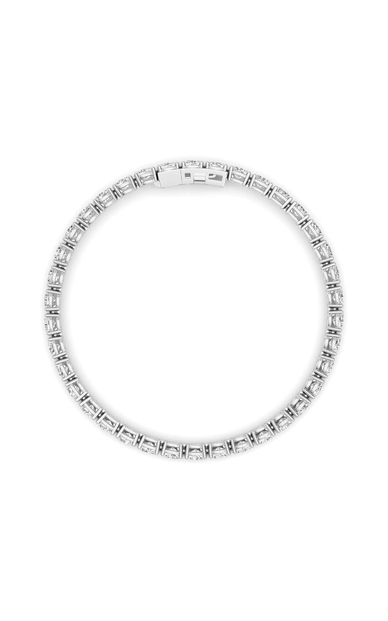 7CTW Oval Shaped Lab Grown Diamond (F/VS) Tennis Bracelet in 14K Gold