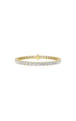 Load image into Gallery viewer, 10CTW Round Shaped Lab Grown Diamond (F/VS) Tennis Bracelet in 14K Gold
