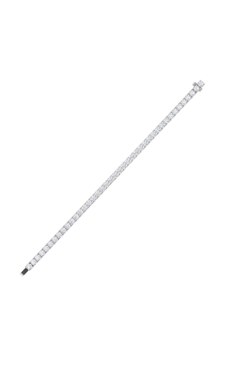 12CTW Round Shaped Lab Grown Diamond (F/VS) Tennis Bracelet in 14K Gold