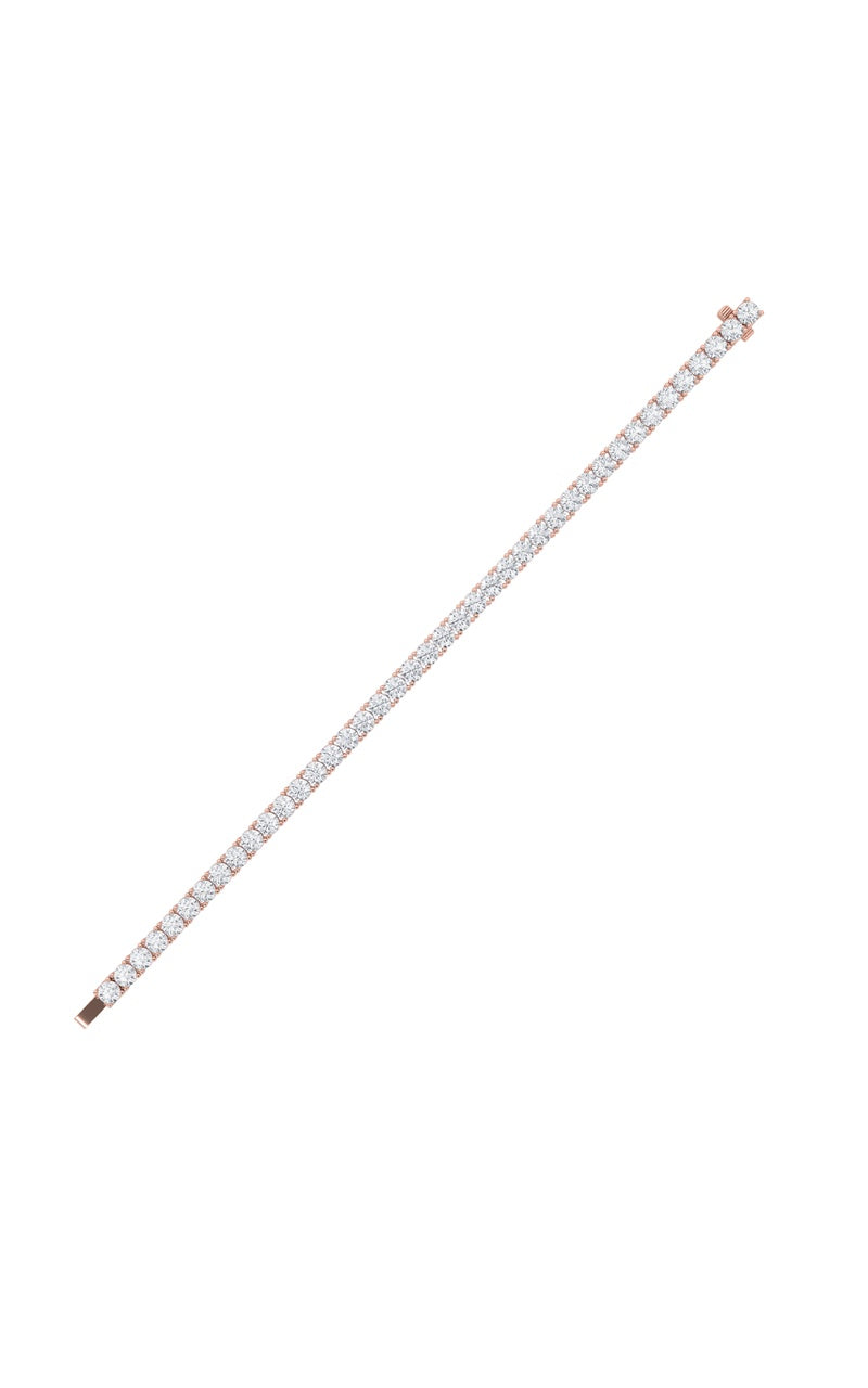 9.75CTW Round Shaped Lab Grown Diamond (F/VS) Classic Tennis Bracelet in 14K Gold