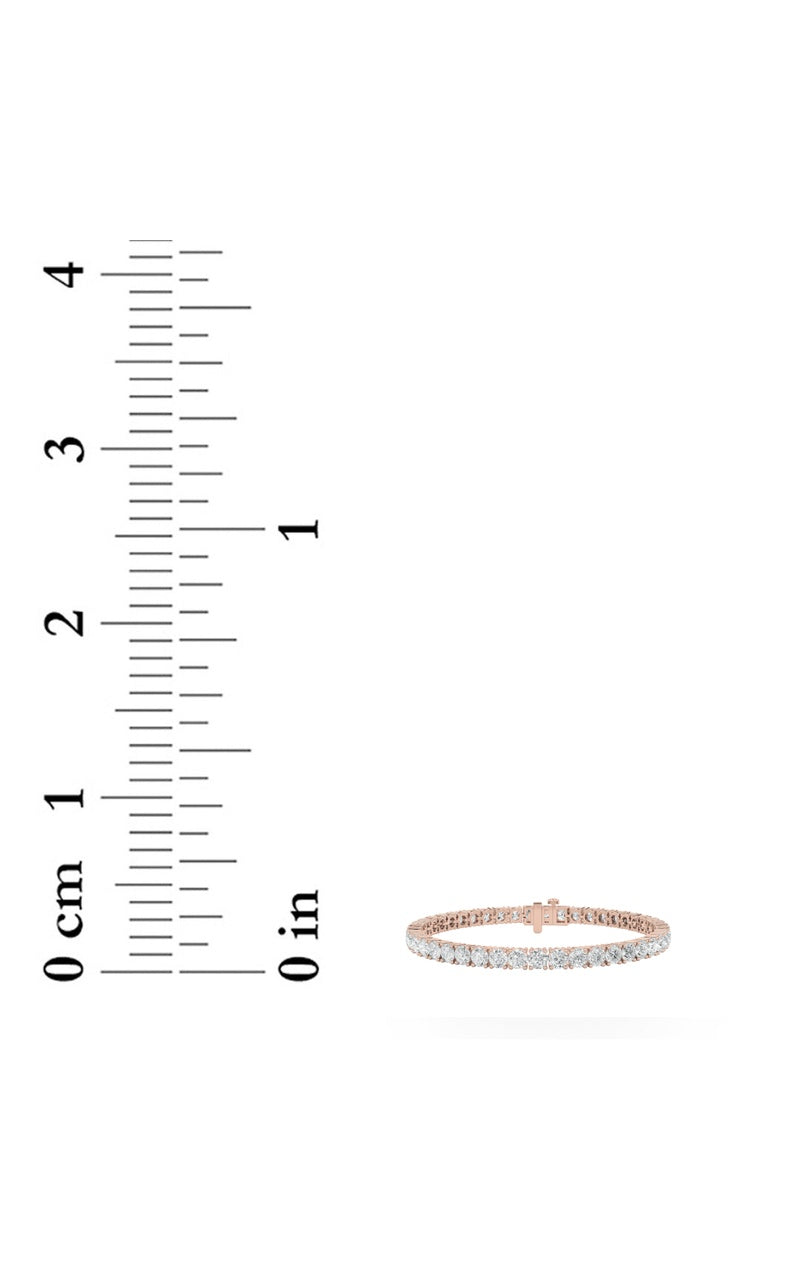 9.75CTW Round Shaped Lab Grown Diamond (F/VS) Classic Tennis Bracelet in 14K Gold