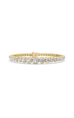Load image into Gallery viewer, 5CTW Round Shaped Lab Grown Diamond (F/VS) Graduating Tennis Bracelet in 14K Gold
