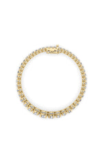 Load image into Gallery viewer, 5CTW Round Shaped Lab Grown Diamond (F/VS) Graduating Tennis Bracelet in 14K Gold
