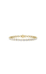 Load image into Gallery viewer, 10.5CTW Oval Shaped Lab Grown Diamond (F/VS) Bracelet in 14K Gold
