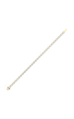 Load image into Gallery viewer, 11CTW Oval Shaped Lab Grown Diamond (F/VS) Bracelet in 14K Gold
