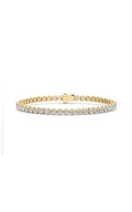 Load image into Gallery viewer, 5CTW Round Shaped Lab Grown Diamond (F/VS) Tennis Bracelet in 14K Gold
