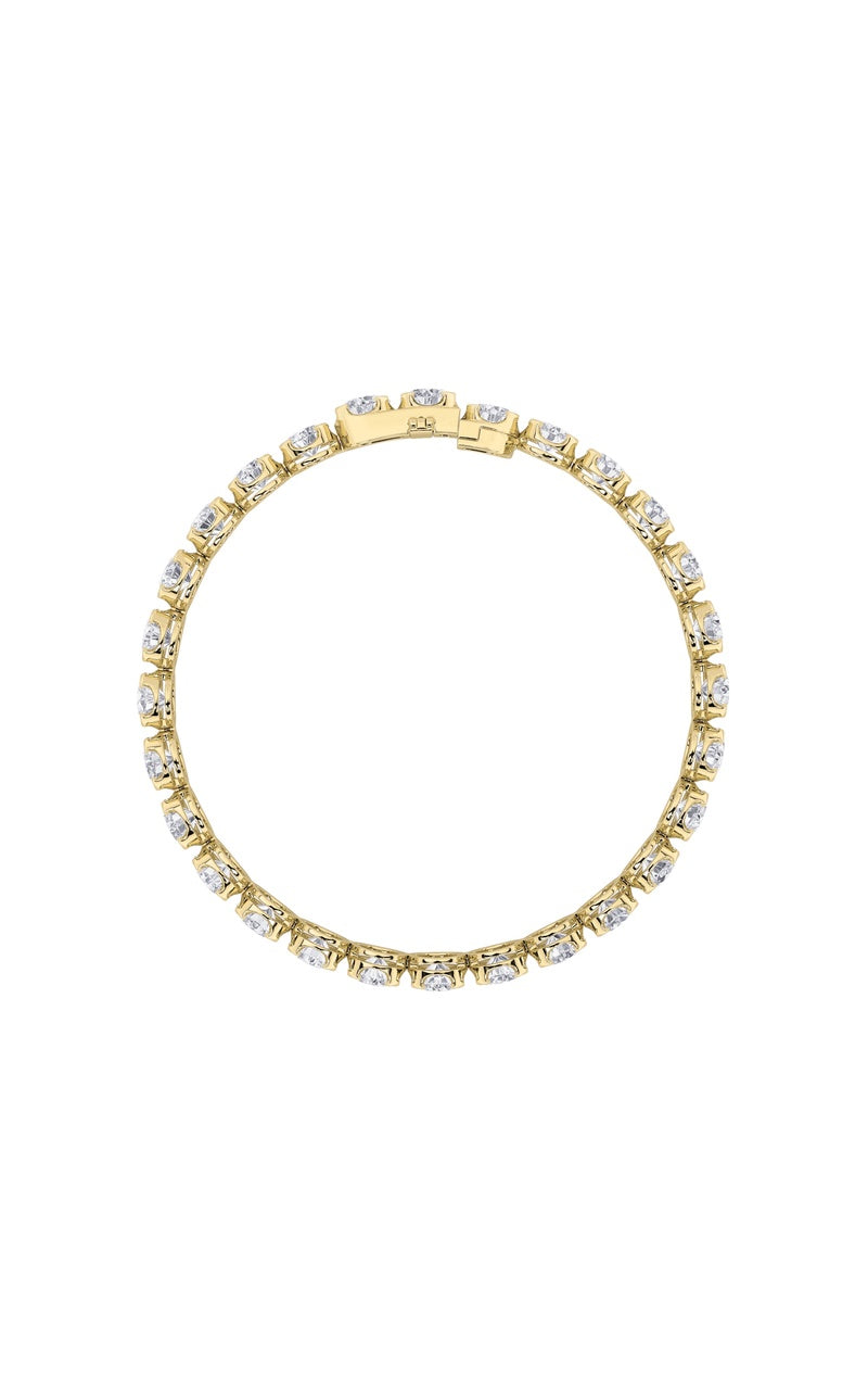 5CTW Round Shaped Lab Grown Diamond (F/VS) Tennis Bracelet in 14K Gold