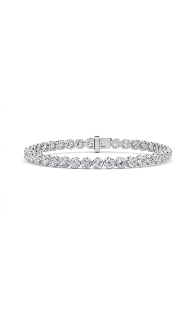 9CTW Round Shaped Lab Grown Diamond (F/VS)  Bracelet in 14K Gold