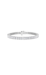 Load image into Gallery viewer, 10CTW Emerald Shaped Lab Grown Diamond (F/VS) East West Line Bracelet in 14K Gold
