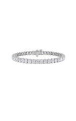 Load image into Gallery viewer, 10CTW Oval Shaped Lab Grown Diamond (F/VS) East West Line Bracelet in 14K Gold
