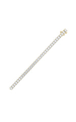Load image into Gallery viewer, 12.5CTW Oval Shaped Lab Grown Diamond (F/VS) East West Line Bracelet in 14K Gold
