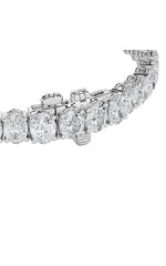 Load image into Gallery viewer, 15CTW Oval Shaped Lab Grown Diamond (F/VS) East West Line Bracelet in 14K Gold
