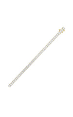 Load image into Gallery viewer, 15CTW Oval Shaped Lab Grown Diamond (F/VS) East West Line Bracelet in 14K Gold
