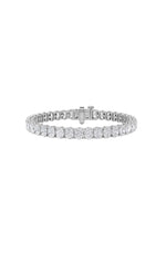 Load image into Gallery viewer, 16.5CTW Oval Shaped Lab Grown Diamond (F/VS) East West Line Bracelet in 14K Gold
