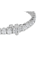 Load image into Gallery viewer, 9CTW Oval Shaped Lab Grown Diamond (G/VS) East West Line Bracelet in 14K Gold
