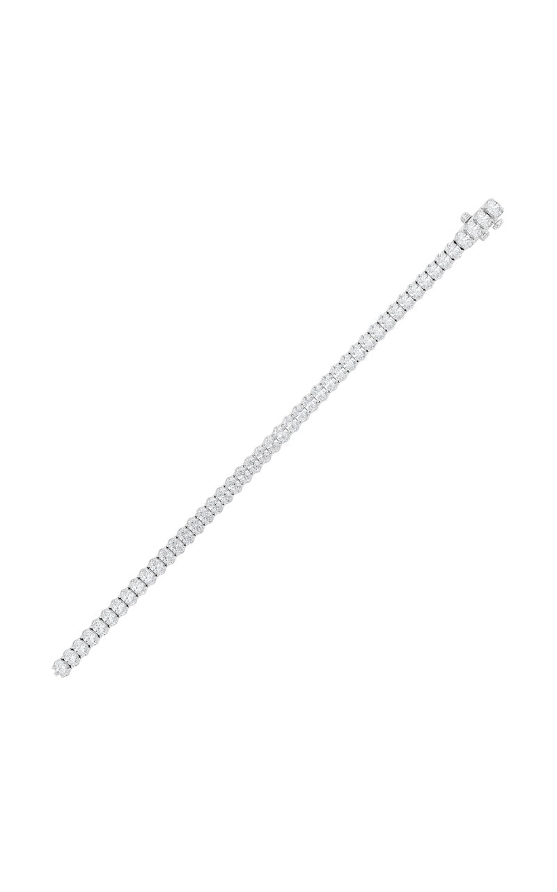 9CTW Oval Shaped Lab Grown Diamond (G/VS) East West Line Bracelet in 14K Gold