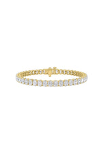 Load image into Gallery viewer, 9CTW Oval Shaped Lab Grown Diamond (G/VS) East West Line Bracelet in 14K Gold
