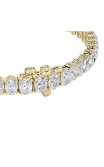 Load image into Gallery viewer, 9CTW Oval Shaped Lab Grown Diamond (G/VS) East West Line Bracelet in 14K Gold
