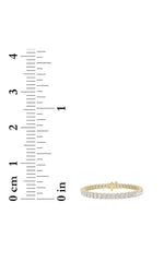 Load image into Gallery viewer, 9CTW Oval Shaped Lab Grown Diamond (G/VS) East West Line Bracelet in 14K Gold
