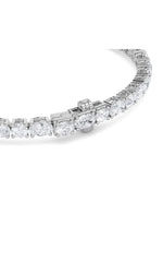 Load image into Gallery viewer, 7CTW Oval Shaped Lab Grown Diamond (F/VS) East West Bracelet in 14K Gold
