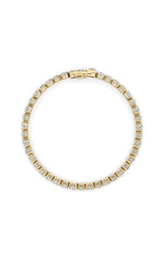 Load image into Gallery viewer, 7CTW Oval Shaped Lab Grown Diamond (F/VS) East West Bracelet in 14K Gold
