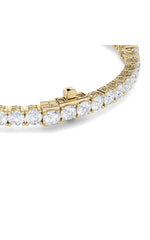 Load image into Gallery viewer, 10CTW Oval Shaped Lab Grown Diamond (F/VS) East West Station Bracelet in 14K Gold
