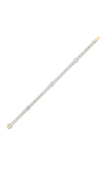 Load image into Gallery viewer, 10CTW Oval Shaped Lab Grown Diamond (F/VS) East West Station Bracelet in 14K Gold
