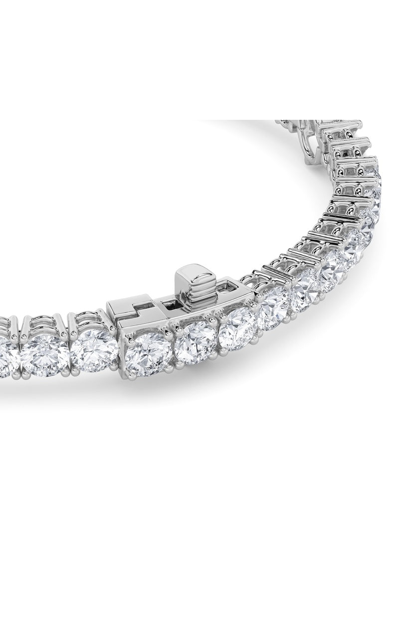 10CTW Pear Shaped Lab Grown Diamond (F/VS) East West Station Bracelet in 14K Gold