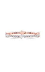 Load image into Gallery viewer, 10CTW Pear Shaped Lab Grown Diamond (F/VS) East West Station Bracelet in 14K Gold
