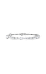 Load image into Gallery viewer, 6CTW Pear Shaped Lab Grown Diamond (F/VS) East West Station Bracelet in 14K Gold
