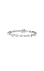 Load image into Gallery viewer, 12CTW Pear Shaped Lab Grown Diamond (F/VS) Fancy Line Bracelet in 14K Gold
