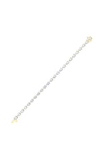 Load image into Gallery viewer, 12CTW Pear Shaped Lab Grown Diamond (F/VS) Fancy Line Bracelet in 14K Gold
