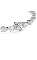 Load image into Gallery viewer, 7CTW Pear Shaped Lab Grown Diamond (F/VS) Fancy Line Bracelet in 14K Gold
