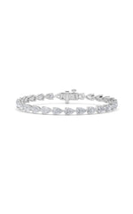 Load image into Gallery viewer, 8CTW Pear Shaped Lab Grown Diamond (F/VS) East West Bracelet in 14K Gold
