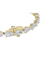 Load image into Gallery viewer, 8CTW Pear Shaped Lab Grown Diamond (F/VS) East West Bracelet in 14K Gold
