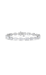 Load image into Gallery viewer, 10.25CTW Mix Shaped Lab Grown Diamond (F/VS) Bracelet in 14K Gold
