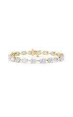 Load image into Gallery viewer, 8CTW Mix Shaped Lab Grown Diamond East &amp; West Bracelet in 14K Gold (F/VS)
