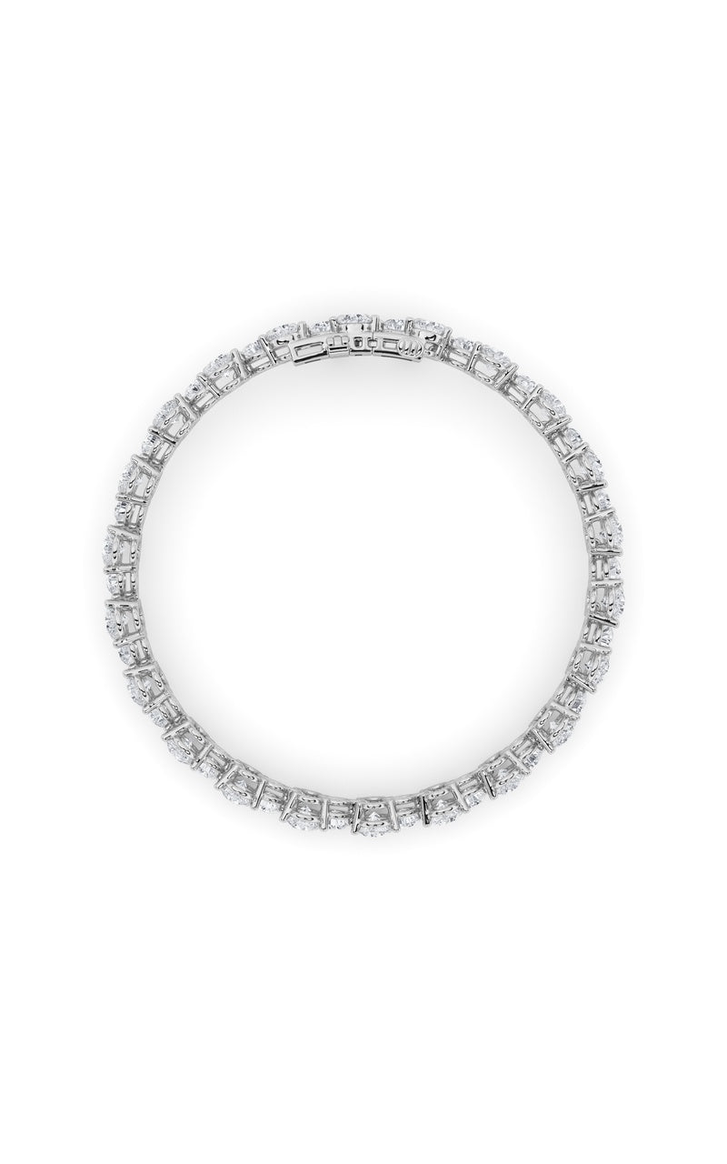 13CTW Round Shaped Lab Grown Diamond (F/VS) Cluster Bracelet in 14K Gold