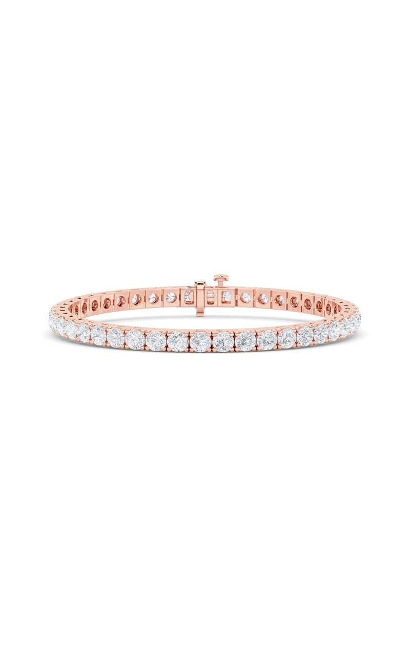 10.25CTW Round Shaped Lab Grown Diamond (F/VS) Bracelet in 14K Gold