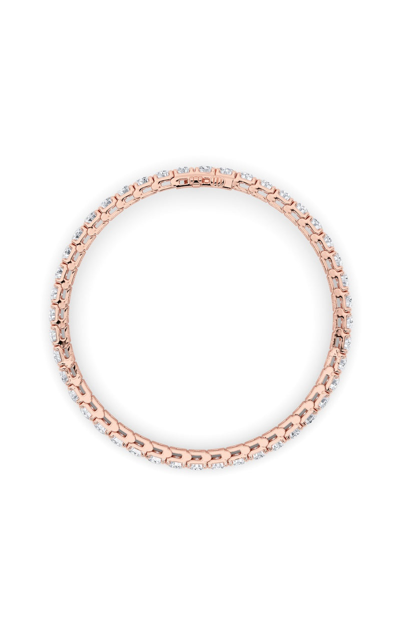10.25CTW Round Shaped Lab Grown Diamond (F/VS) Bracelet in 14K Gold