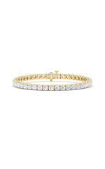 Load image into Gallery viewer, 8CTW Round Shaped Lab Grown Diamond (F/VS) Bracelet in 14K Gold
