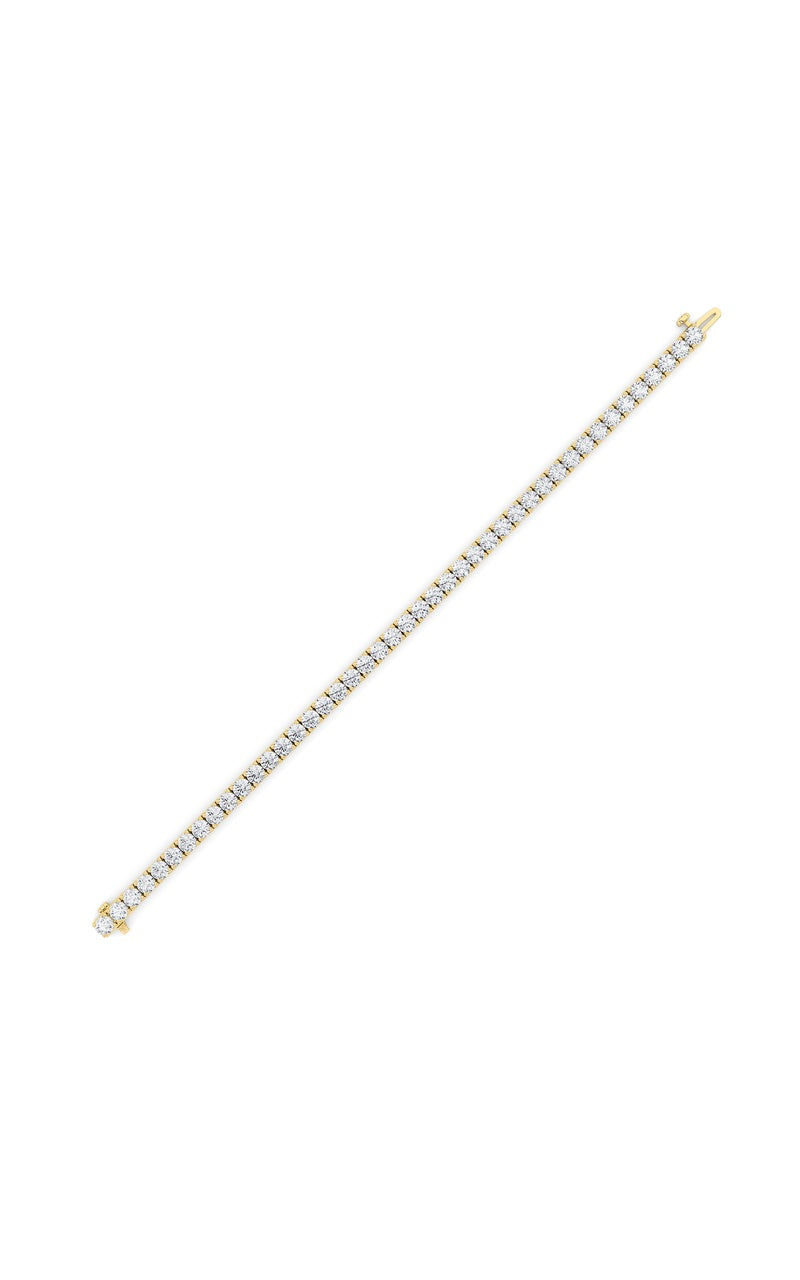 9CTW Round Shaped Lab Grown Diamond (F/VS) Bracelet in 14K Gold